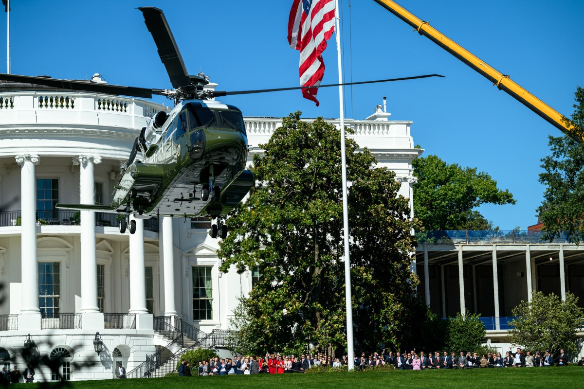 President Donald J. Trump boards Marine One on the South Lawn of the White House, Wednesday, October 7, 2026, en route to Joint Base Andrews for a trip to San Antonio, Texas. (Official White House Photo by Joyce N. Boghosian)