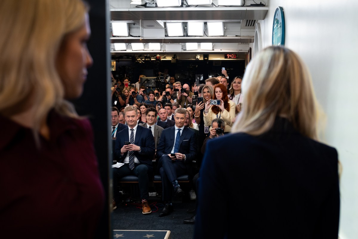 White House Press Secretary Katie Zacharia holds first press briefing in the James S. Brady Press Briefing Room of the White House, Tuesday, October 13, 2026. (Official White House Photo by Andrea Hanks)