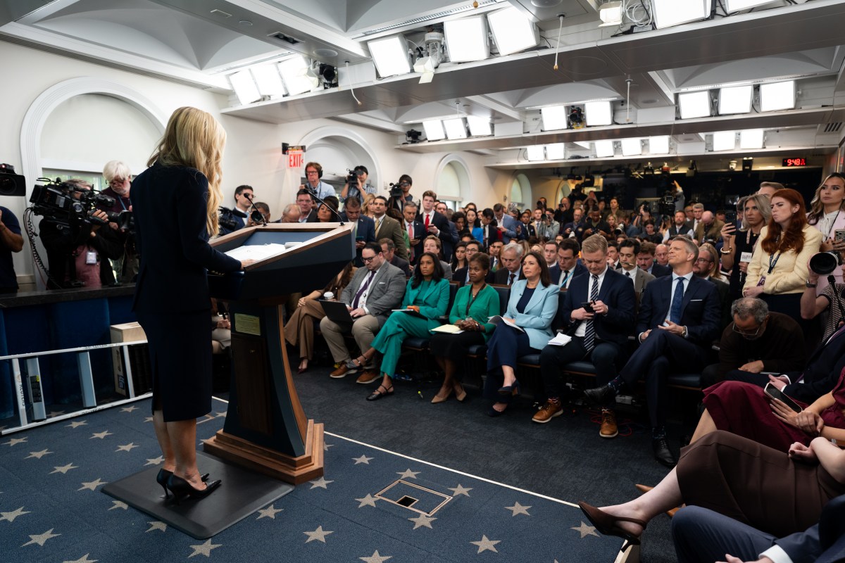 White House Press Secretary Katie Zacharia holds first press briefing in the James S. Brady Press Briefing Room of the White House, Tuesday, October 13, 2026. (Official White House Photo by Andrea Hanks)