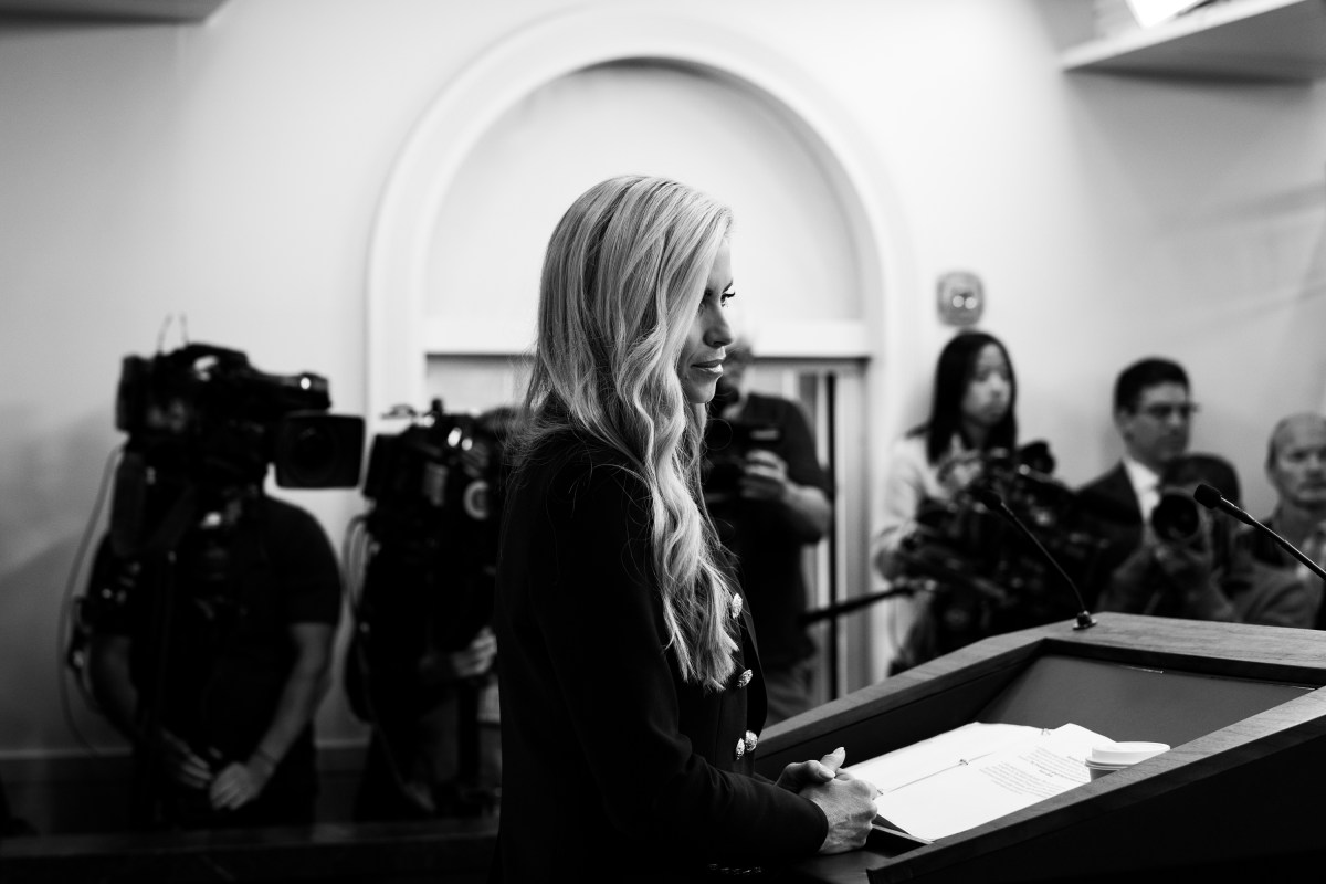 White House Press Secretary Katie Zacharia holds first press briefing in the James S. Brady Press Briefing Room of the White House, Tuesday, October 13, 2026. (Official White House Photo by Andrea Hanks)