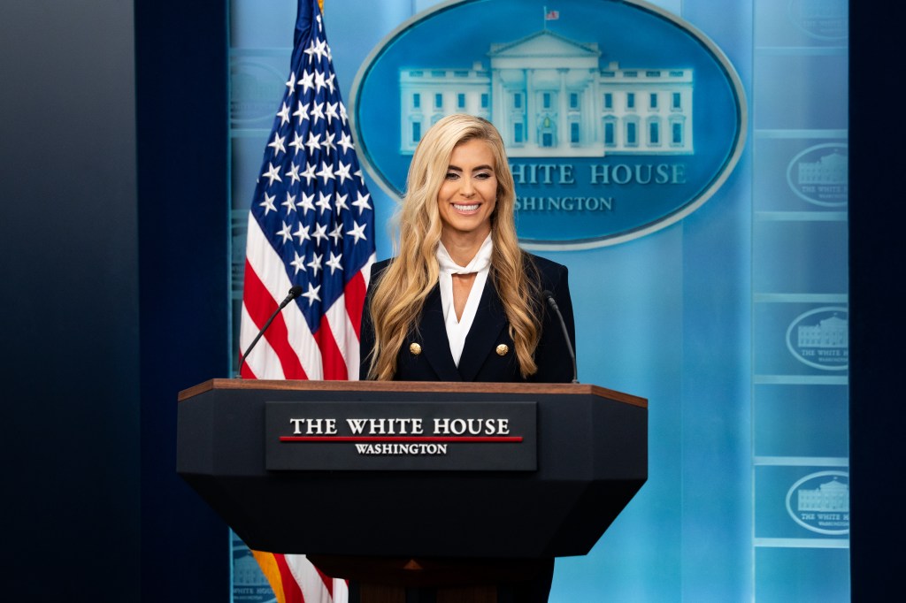 White House Press Secretary Katie Zacharia holds first press briefing in the James S. Brady Press Briefing Room of the White House, Tuesday, October 13, 2026. (Official White House Photo by Andrea Hanks)