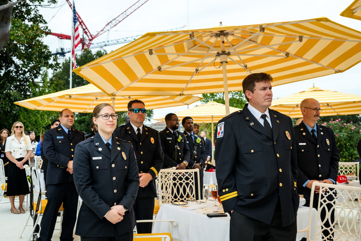 President Donald J. Trump attends a Rose Garden Lunch for first responders Thursday, October 15, 2026. (Official White House Photo by Joyce N. Boghosian)