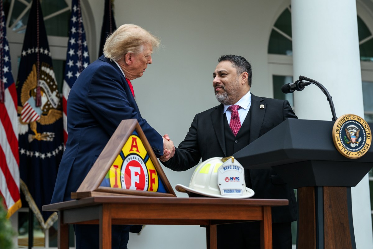 President Donald J. Trump attends a Rose Garden Lunch for first responders Thursday, October 15, 2026. (Official White House Photo by Joyce N. Boghosian)