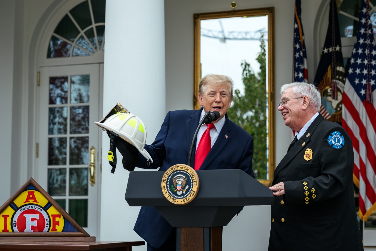 President Donald J. Trump attends a Rose Garden Lunch for first responders Thursday, October 15, 2026. (Official White House Photo by Joyce N. Boghosian)
