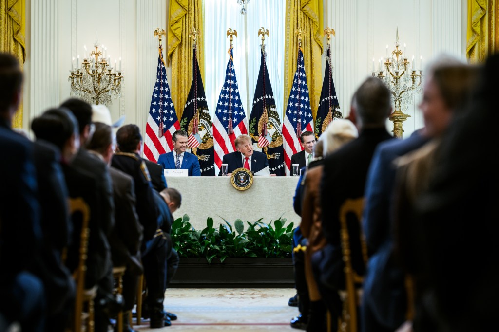 President Donald J. Trump participates in a roundtable on Protecting American Families and Seniors from Cybercrime, Wednesday, October 21, 2026, in the East Room of the White House. (Official White House Photo by Daniel Torok)