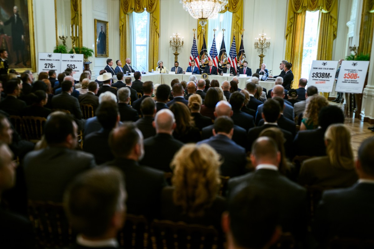 President Donald J. Trump participates in a roundtable on Protecting American Families and Seniors from Cybercrime, Wednesday, October 21, 2026, in the East Room of the White House. (Official White House Photo by Daniel Torok)