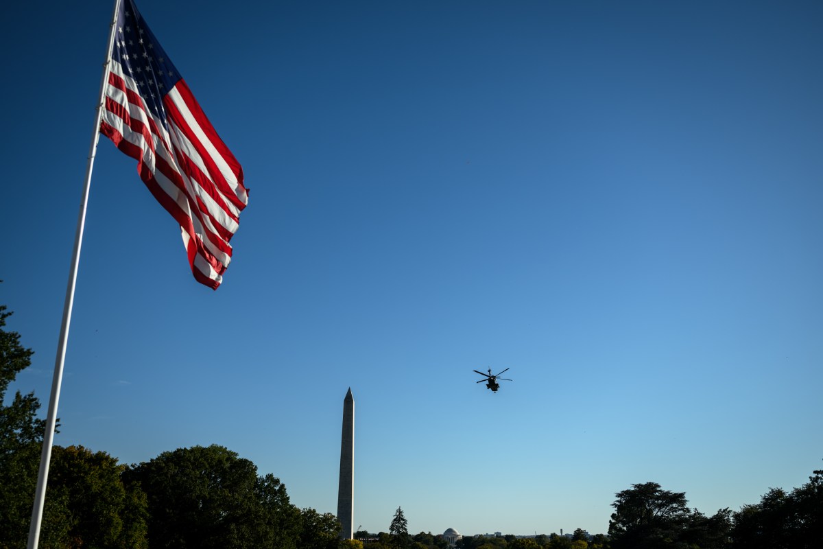 President Donald J. Trump boards Marine One on the South Lawn of the White House, Wednesday, October 21, 2026, en route Joint Base Andrews for a campaign trip to Clemson, South Carolina. (Official White House Photo by Daniel Torok)