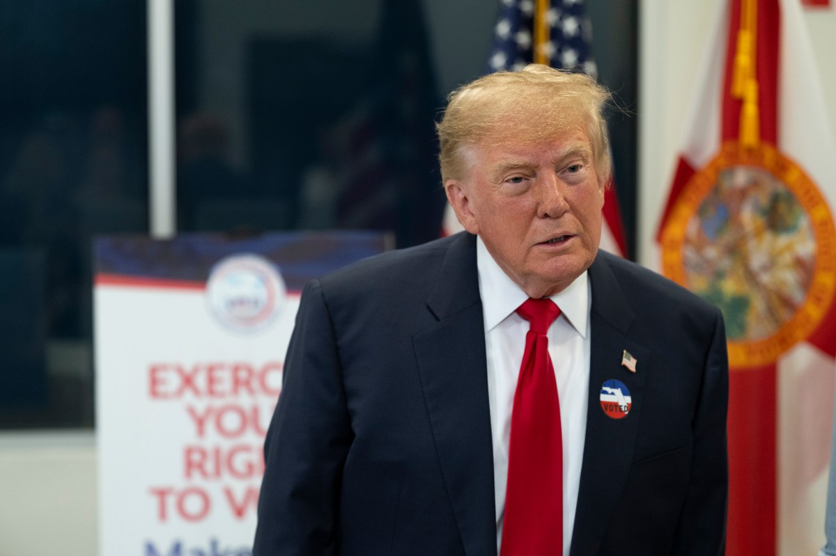 President Donald J. Trump speaks to the press after voting early in West Palm Beach, Florida, Saturday, October 24, 2026. (Official White House photo by Joyce N. Boghosian)
