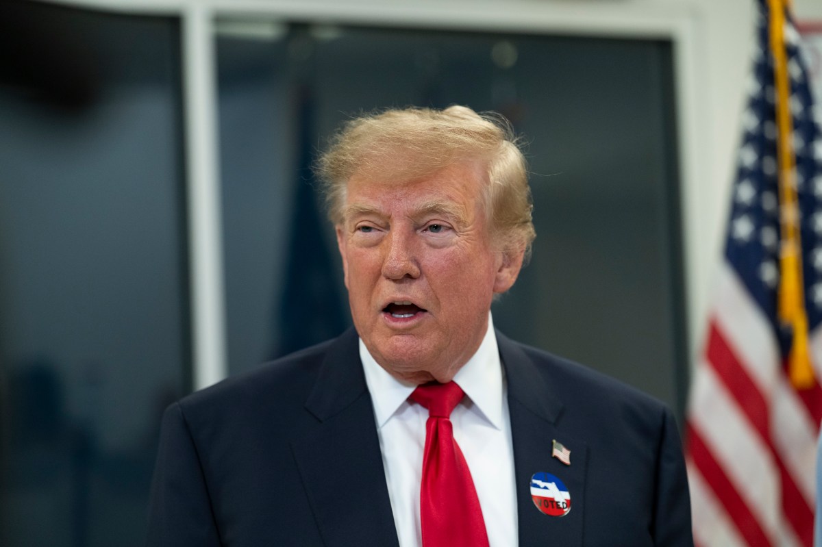 President Donald J. Trump speaks to the press after voting early in West Palm Beach, Florida, Saturday, October 24, 2026. (Official White House photo by Joyce N. Boghosian)