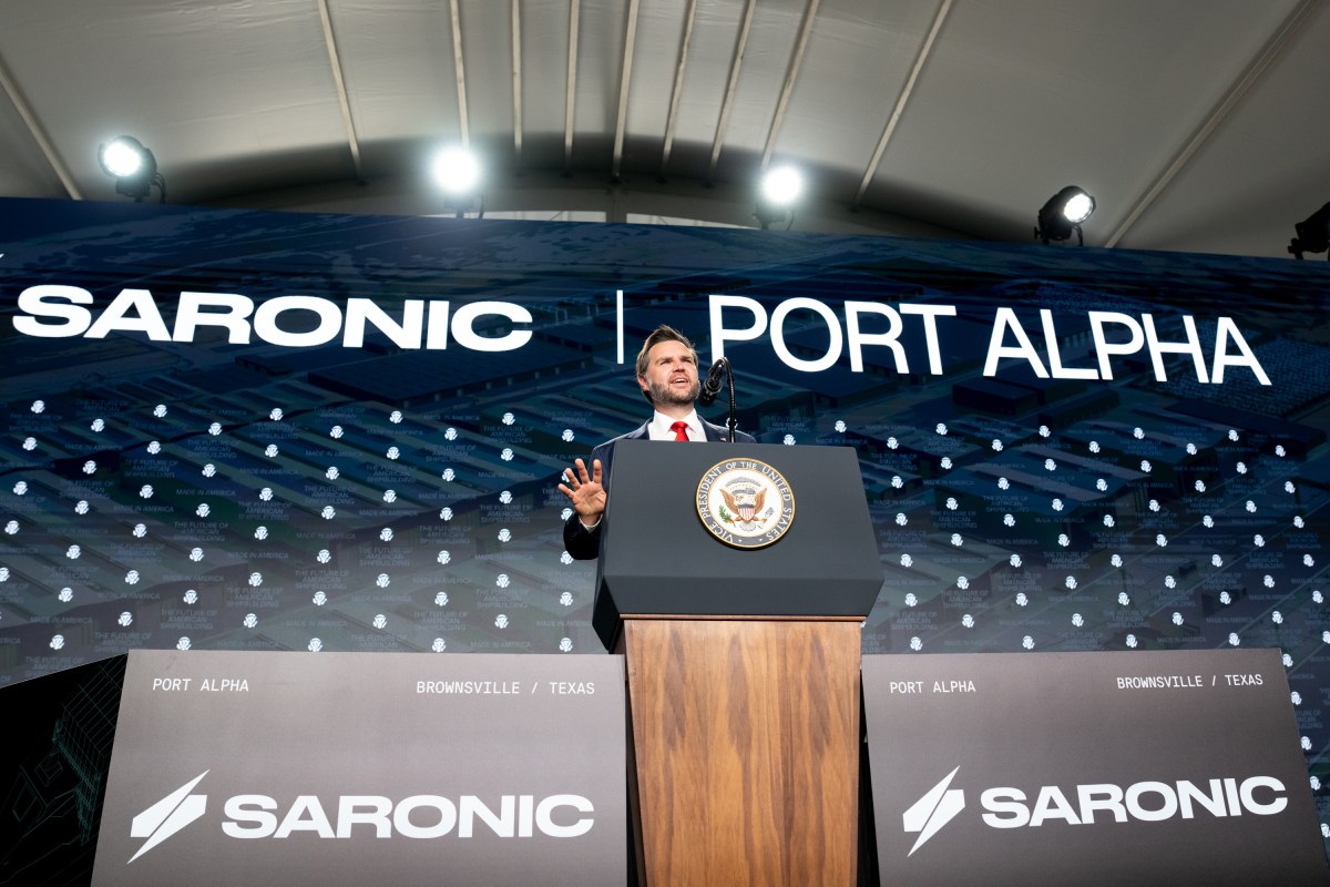 Vice President JD Vance delivers remarks at Saronic Technologies Port Alpha, Wednesday, September 30, 2026 in Brownsville, Texas.(Official White House Photo by Emily J. Higgins)