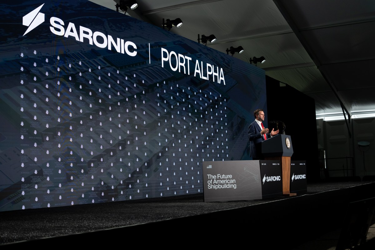 Vice President JD Vance delivers remarks at Saronic Technologies Port Alpha, Wednesday, September 30, 2026 in Brownsville, Texas.(Official White House Photo by Emily J. Higgins)