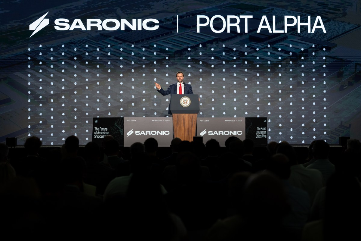 Vice President JD Vance delivers remarks at Saronic Technologies Port Alpha, Wednesday, September 30, 2026 in Brownsville, Texas.(Official White House Photo by Emily J. Higgins)