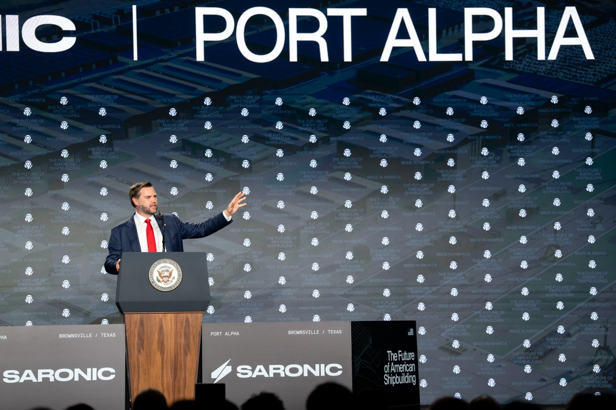 Vice President JD Vance delivers remarks at Saronic Technologies Port Alpha, Wednesday, September 30, 2026 in Brownsville, Texas.(Official White House Photo by Emily J. Higgins)