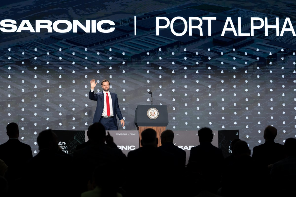 Vice President JD Vance delivers remarks at Saronic Technologies Port Alpha, Wednesday, September 30, 2026 in Brownsville, Texas.(Official White House Photo by Emily J. Higgins)