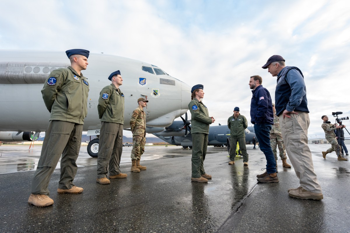 Vice President JD Vance attends a U.S. military capabilities showcase at Elmendorf Air Force Base in Anchorage, Alaska for a military engagement, Tuesday, October 6, 2026. (Official White House Photo by Emily J. Higgins)