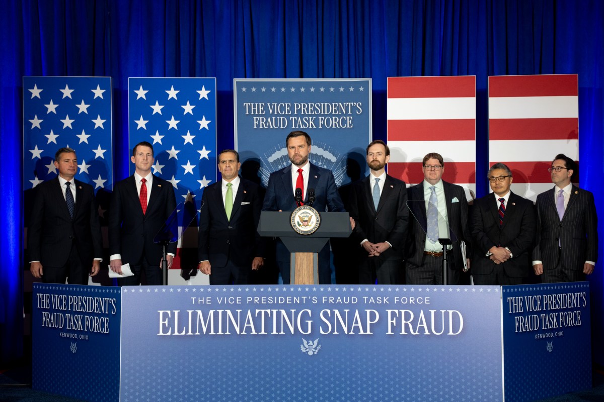 Vice President JD Vance delivers remarks to the Vice President’s Fraud Task Force at the FBI field office in Cincinnati, Ohio on Wednesday, October 21, 2026. (Official White House Photo by Emily J. Higgins)