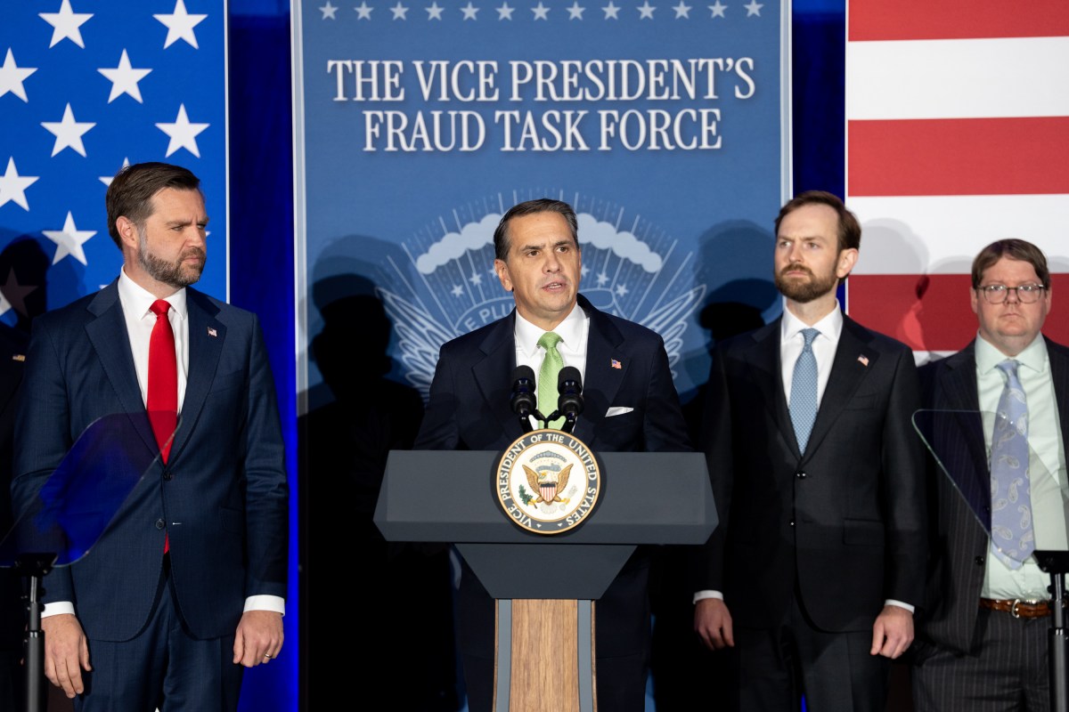 Vice President JD Vance delivers remarks to the Vice President’s Fraud Task Force at the FBI field office in Cincinnati, Ohio on Wednesday, October 21, 2026. (Official White House Photo by Emily J. Higgins)