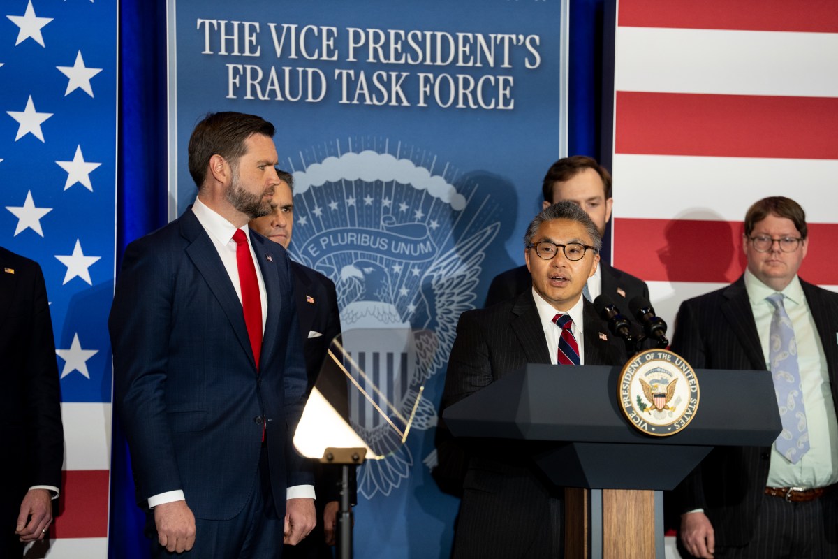 Vice President JD Vance delivers remarks to the Vice President’s Fraud Task Force at the FBI field office in Cincinnati, Ohio on Wednesday, October 21, 2026. (Official White House Photo by Emily J. Higgins)